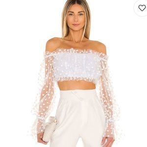 MAJORELLE BABY BYE BYE TOP IN WHITE